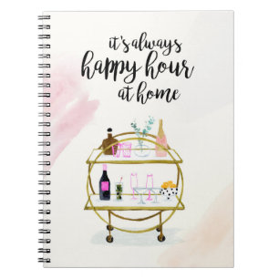 Happy Hour bei Zuhause I Notizblock