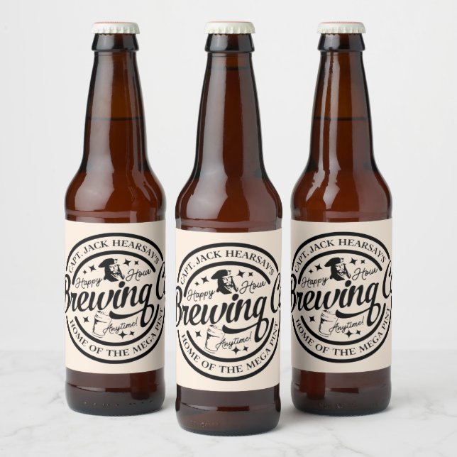 Happy Hour Brewing Co. Bierflaschenetikett (Flaschen)
