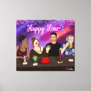 Happy Hour Digitale Kunst Leinwanddruck