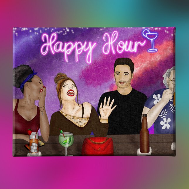 Happy Hour | Digitale Kunst Leinwanddruck (Von Creator hochgeladen)