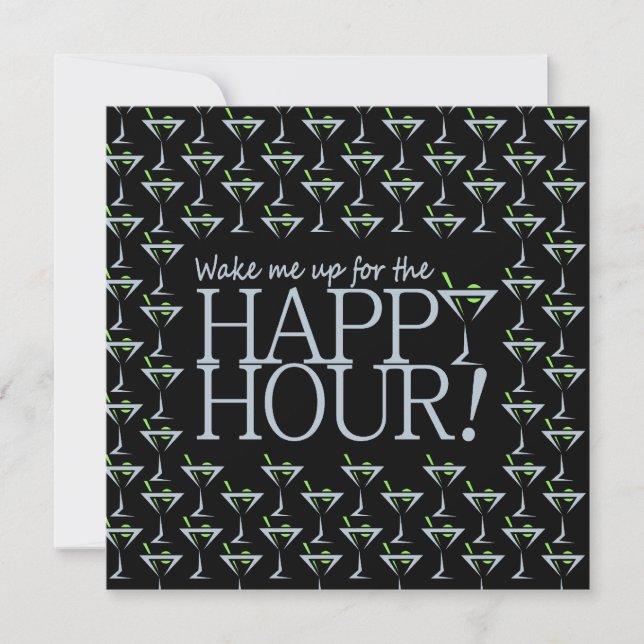 Happy Hour Einladung, personalisieren Einladung (Vorderseite)