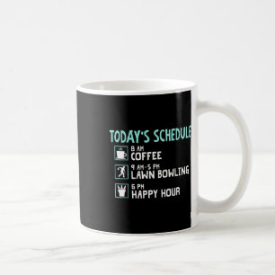 Happy Hour Lawn Bowling Shirt - Funny Lawn Bowling Kaffeetasse