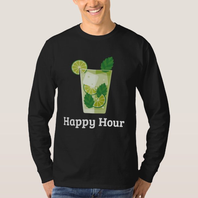 Happy Hour Mojito  Cocktail Drinking Cinco de Mayo T-Shirt (Vorderseite)