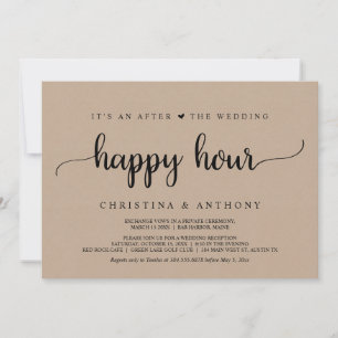 Happy Hour nach der Hochzeit, Elopement-Party Einladung