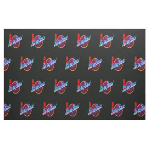Happy Hour Neon Sign Fabric Stoff