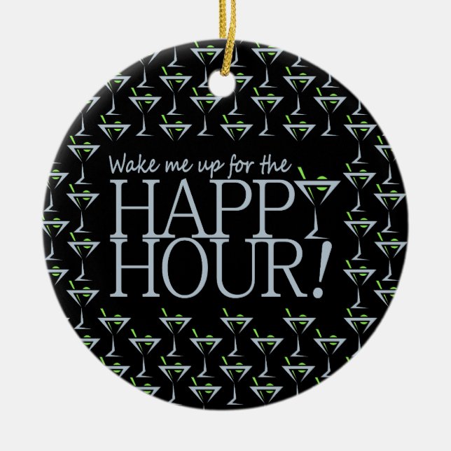 Happy Hour Ornament, anpassen Keramik Ornament (Vorne)