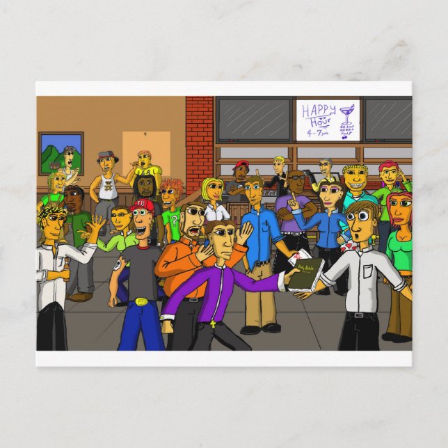 Happy Hour Postkarte (Vorderseite)