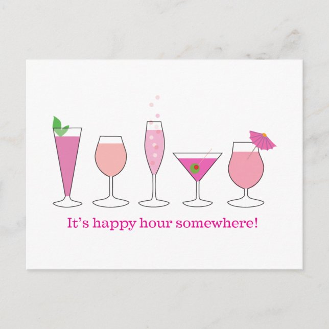 Happy Hour Postkarte (Vorderseite)