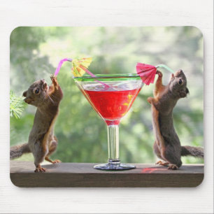 Happy Hour Squirrels Mousepad