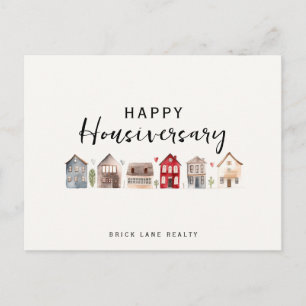 Happy House Anniversary Niedlich Houses Real Anwes Feiertagspostkarte