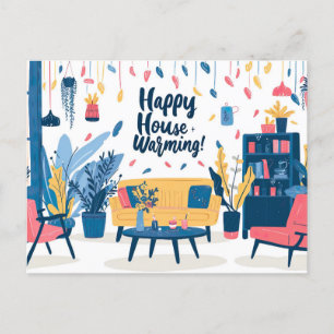 Happy House Erwärmung Postcard Feiertagspostkarte