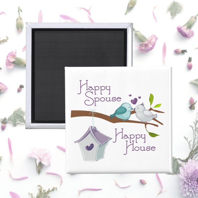 Happy House Happy House Cartoon Love Birds Magnet (Von Creator hochgeladen)