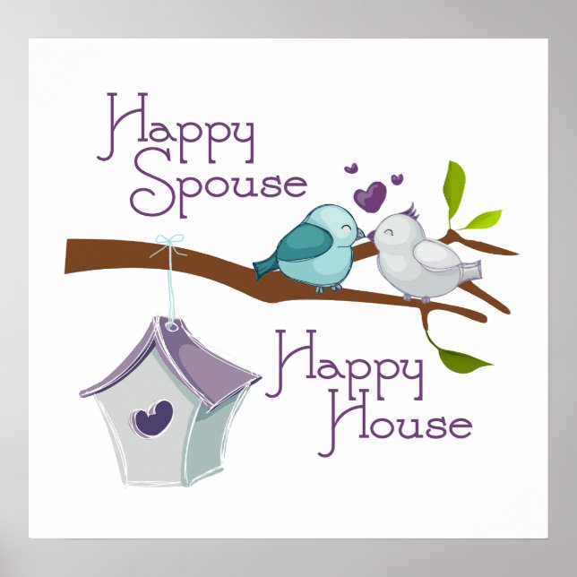 Happy House Happy House Cartoon Love Birds Poster (Vorne)