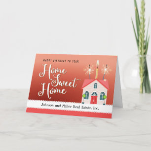 Happy House Jahrestag von Realtor Dankeskarte