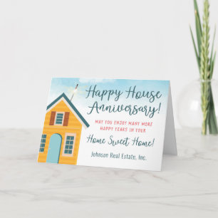 Happy House Jubiläum von Realtor Danke Auto