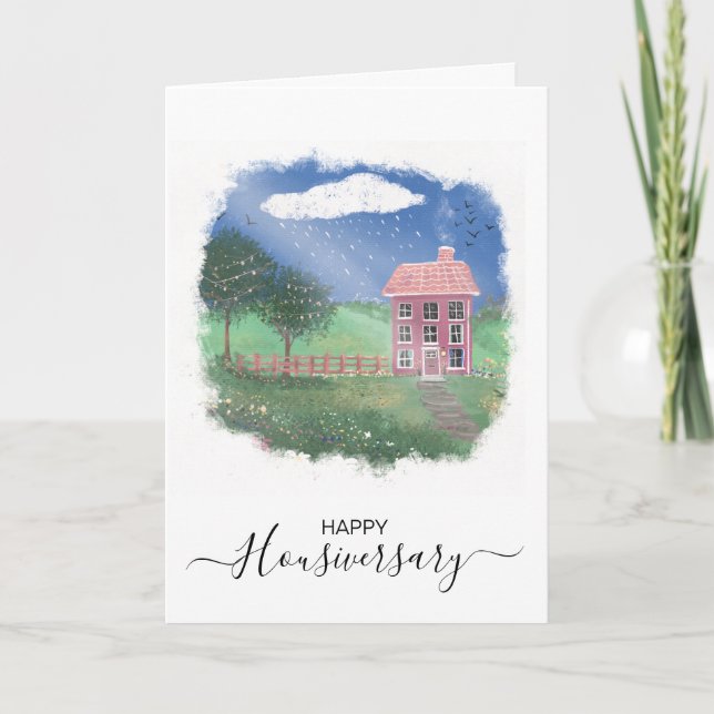 Happy House Jubiläumsreferenz Karte (Vorderseite)