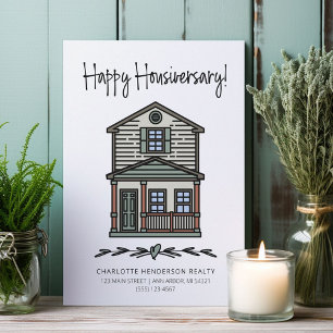 Happy Housiversary Client Zuhause Anniversary Karte