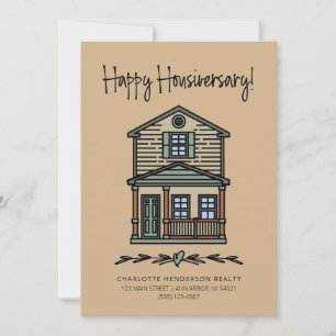Happy Housiversary Client Zuhause Anniversary Tan Karte