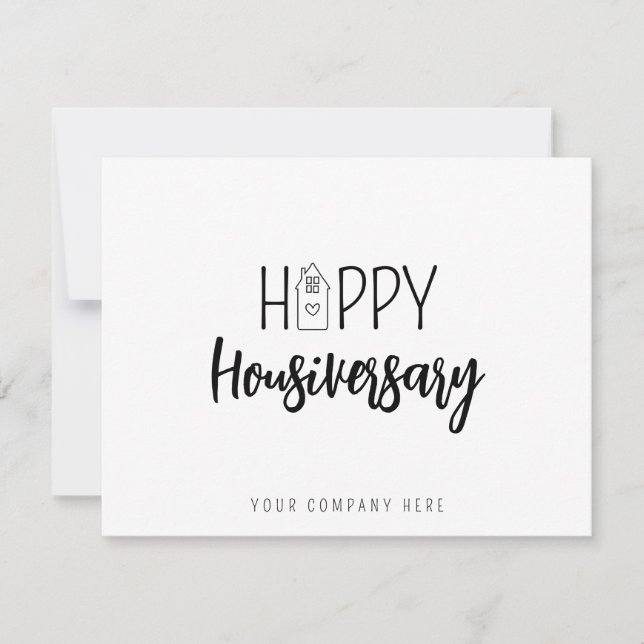 Happy Housiversary Real Anwesen Karte (Vorderseite)