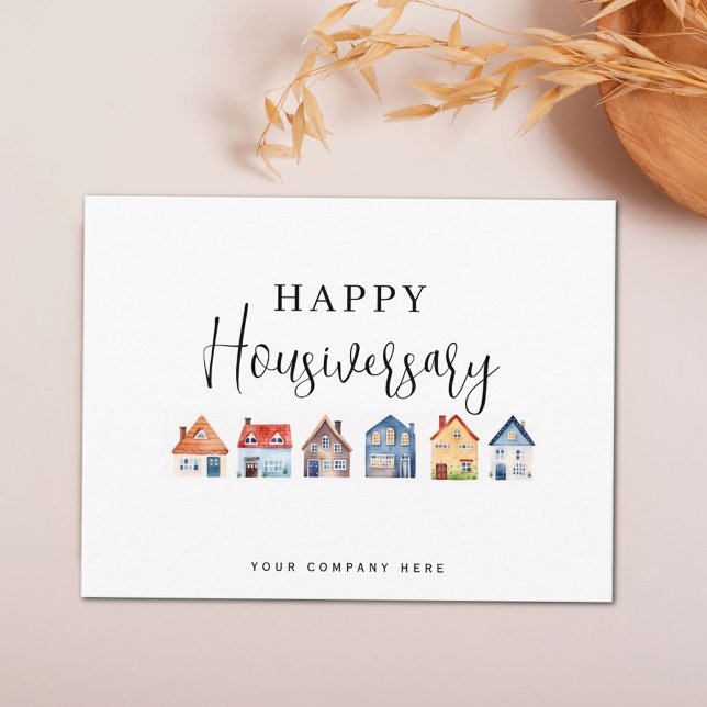 Happy Housiversary Realty Postkarte (Von Creator hochgeladen)