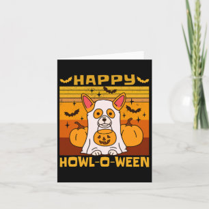 Happy Howl-o-ween Corgi Halloween Kostüm Karte