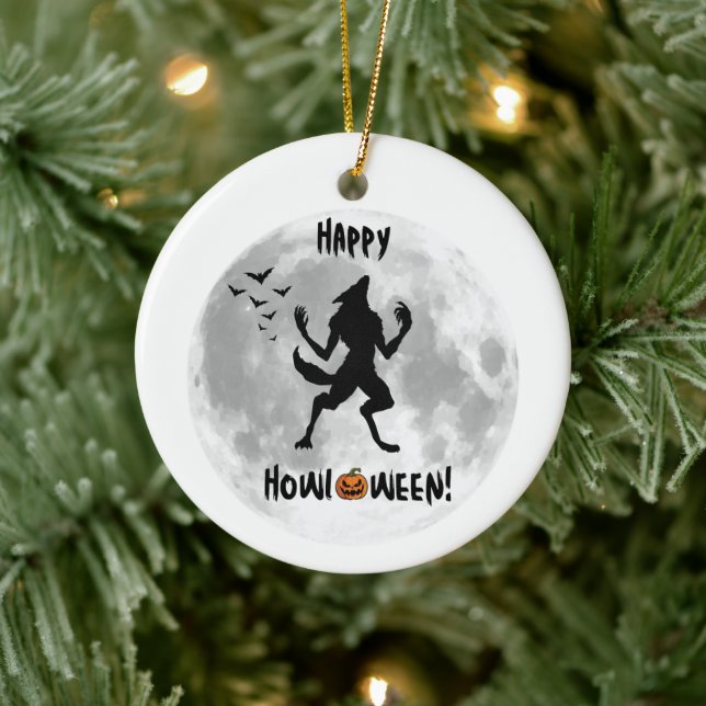 Happy Howl-o-ween Werewolf Ornament (Baum)
