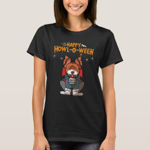 Happy Howl O Ween Yorkshire Terrier Vampire Dog Ha T-Shirt