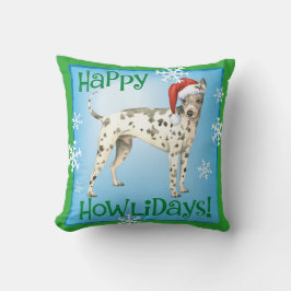 Happy Howliday American Hairless Terrier Kissen
