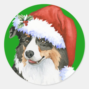 Happy Howliday Aussie Runder Aufkleber