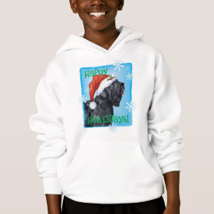 Happy Howliday Black Russian Terrier Hoodie