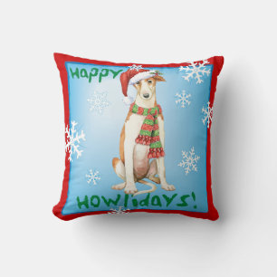 Happy Howliday Borzoi Kissen