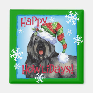 Happy Howliday Bouvier Magnet
