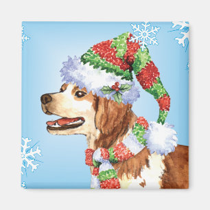 Happy Howliday Brittany Magnet