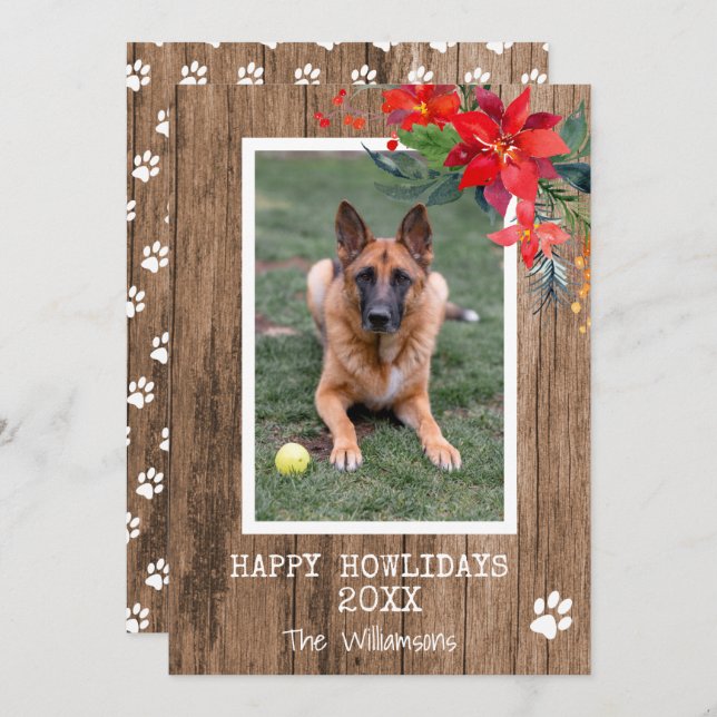 Happy Howliday Dog Foto (Vorne/Hinten)
