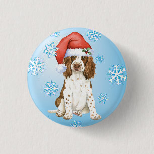 Happy Howliday English Springer Spaniel Button