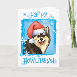 Happy Howliday Finland Lapphund Feiertagskarte