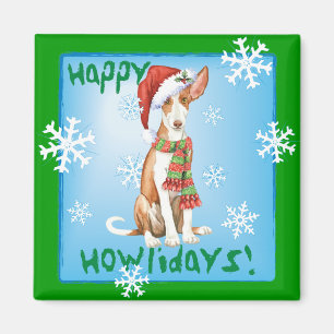 Happy Howliday Ibizan Hound Magnet