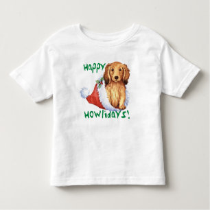 Happy Howliday Langhaarige Dackel Kleinkind T-shirt