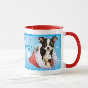 Happy Howliday Long Coat Chihuahua Tasse