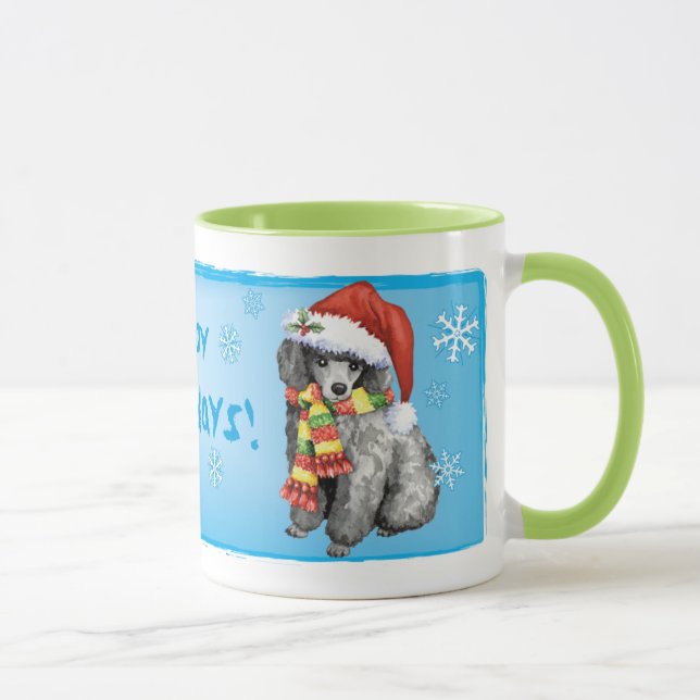 Happy Howliday Miniatur Poodle Tasse (Rechts)