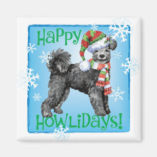 Happy Howliday Pumi Magnet