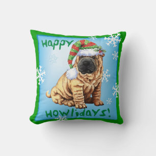 Happy Howliday Shar-Pei Kissen