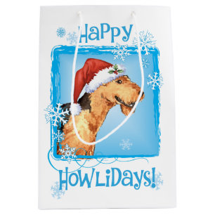 Happy Howlidays Airedale Mittlere Geschenktüte