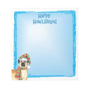 Happy Howlidays Anatolian Shepherd Notepad Notizblock