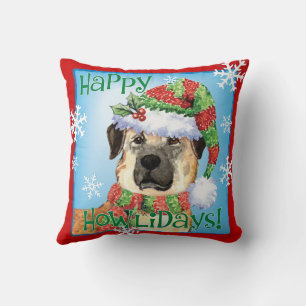 Happy Howlidays Anatolian Shepherd Throw Kissen