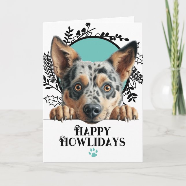 Happy Howlidays Australian Cattle Dog Weihnachten (Vorderseite)