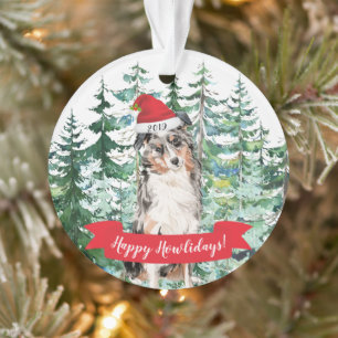 Happy Howlidays Australian Shepherd Hund Weihnacht Ornament