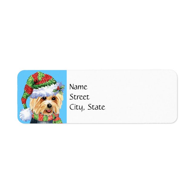 Happy Howlidays Australian Terrier Label (Vorne)