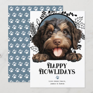 Happy Howlidays Barbet Dog Weihnachten