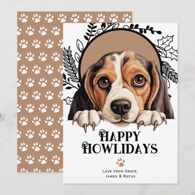 Happy Howlidays Beagle Weihnachten (Vorne/Hinten)